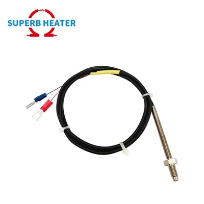 M6 M8 Bend resistent vandtæt oliebestandig silikone skrue k type termoelement temperatursensor